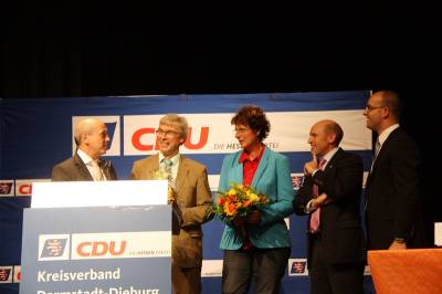 Gottfried Milde, Dr. Werner Thomas mit seiner Ehefrau, Manfred Pentz MdL und Lutz Khler